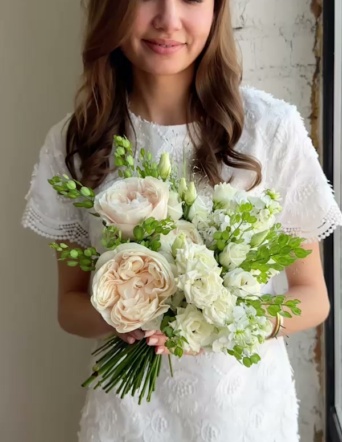 Букет невесты с пионовидными розами №949