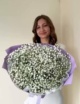 Гипсофила белая в лавандовом оформлении №1410