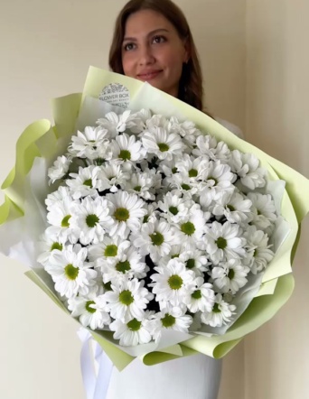 Хризантемы кустовые в лимонном оформлении (9 шт) №1069