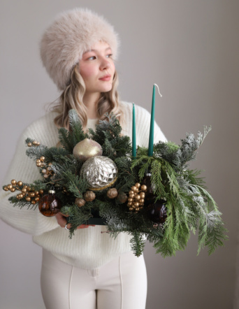 Новогодняя композиция на стол №1814