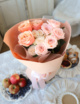 Микс из роз в персиковых оттенках №2205