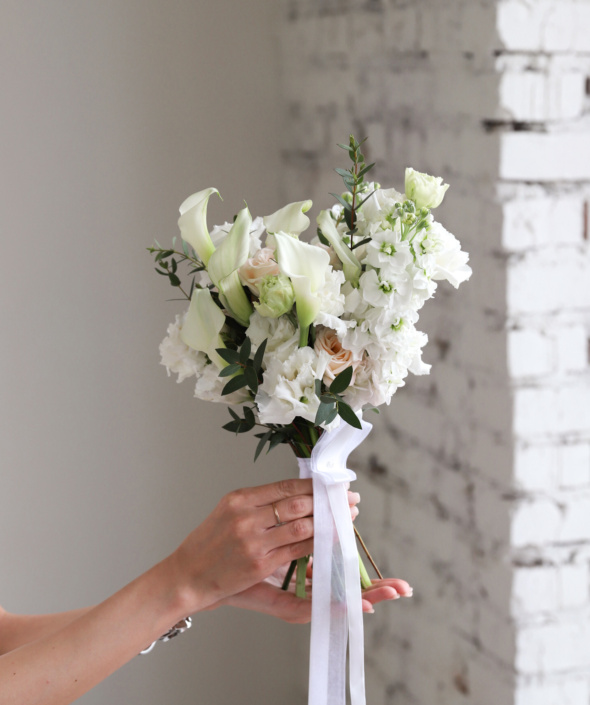 Свадебный букет-растрепыш №1001