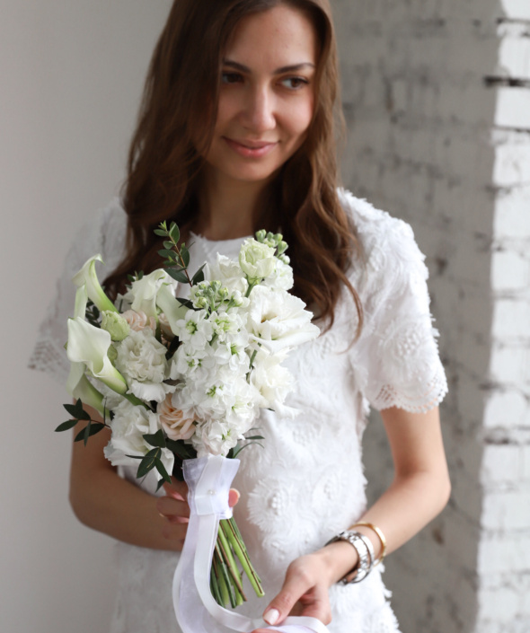 Свадебный букет-растрепыш №1001