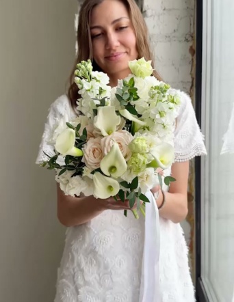 Свадебный букет-растрепыш №1001