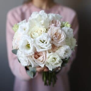 Свадебный букет с кремовыми розами №955 - Фото 14