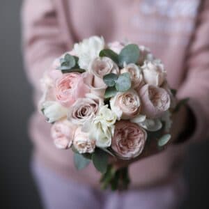 Нежный букет невесты с пепельными розами  №983 - Фото 25