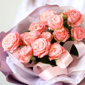Кустовые розы пионовидные — детский букет (3шт) №1376 - Фото 24