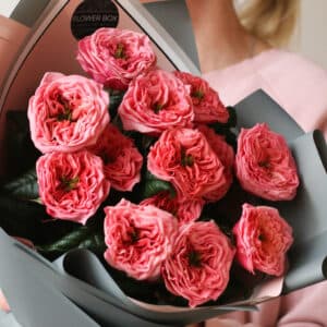 13 роз пионовидных в сером оформлении №1499 - Фото 32