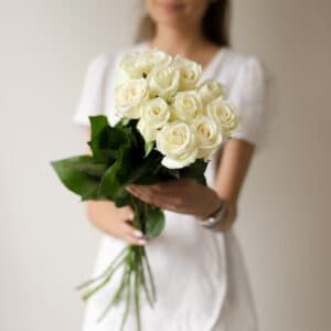 Белые розы в ленту (Россия, 11 шт) №1742 - Фото 34