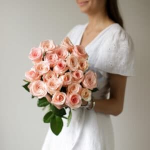 Розовые розы в ленту (Россия, 21 шт) №1735 - Фото 44