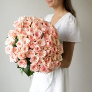 Розы розовые российские в ленту (51 шт) №1732 - Фото 45