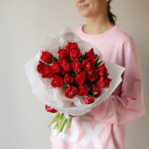 Махровые тюльпаны в оформлении (21 шт) №1865 - Фото 31
