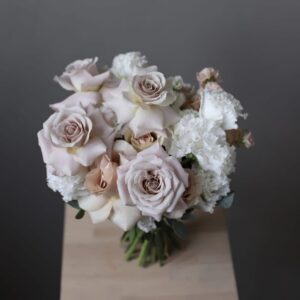 Свадебный букет с пепельными розами №943 - Фото 19