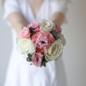 Свадебный букет в розовой гамме №966 - Фото 3
